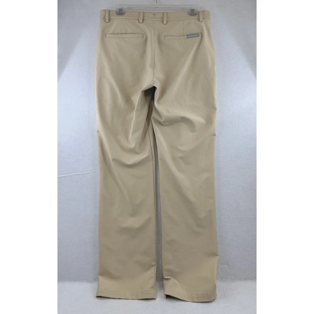 Dunning‎ Golf Khaki Performance Golf Pants Polyester Spandex Stretch, 32x32
